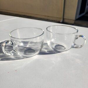 New Oversized Clear Glass Mugs Coffee Mug Set of 2 Tea Cups with Handles 20 oz.